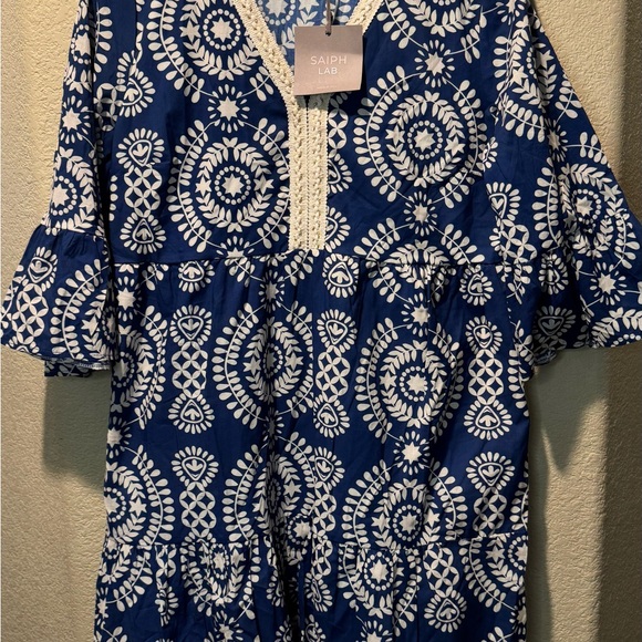 SAIPH LAB white and blue dress size M - Picture 3 of 13